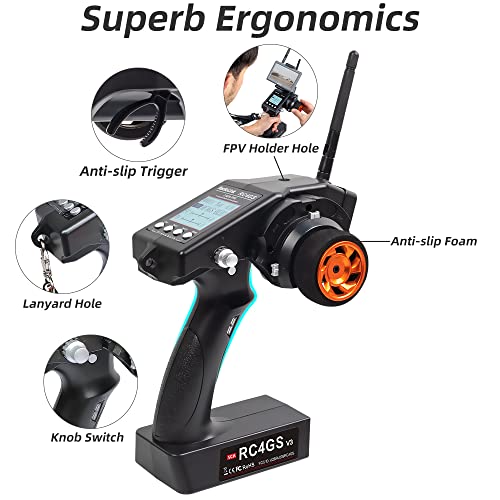 Radiolink RC4GS V3 5CH 2.4G RC Transmitter R6FG Gyro Receiver for Crawler