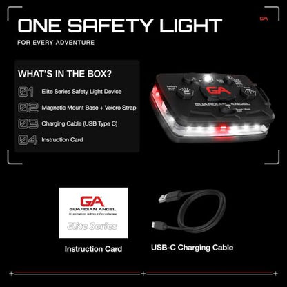 Guardian Angel Elite Safety Light - White Front & Red Rear - color: White/Red, size: 1-Pack