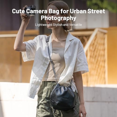 PGYTECH OneGo Drawstring Small Camera Bag Soft Cute Camera Pouch Handbag - color: Black