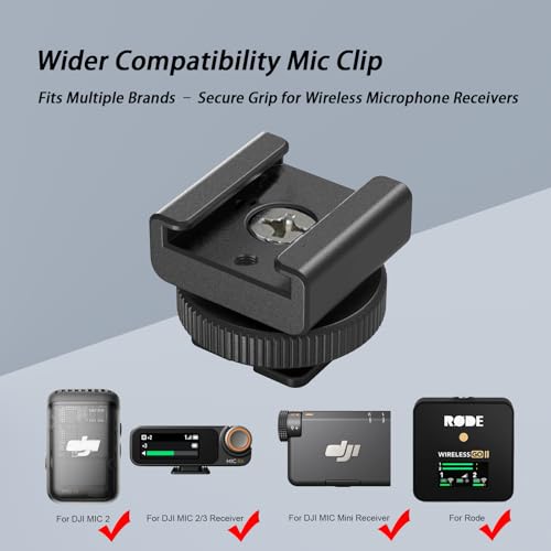 2pcs Cold Shoe Mount Adapter for DJI Rode Wireless Microphone Accessories