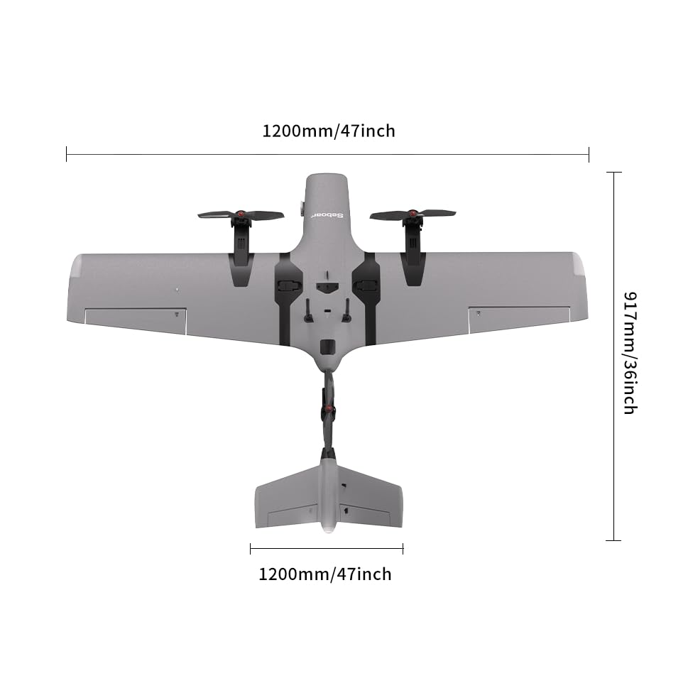 ROC WING VTOL Y3 Advanced Fixed-Wing VTOL UAV RTF Drone with 4K Gimbal Camera, T14 Controller, Battery and Charger Included