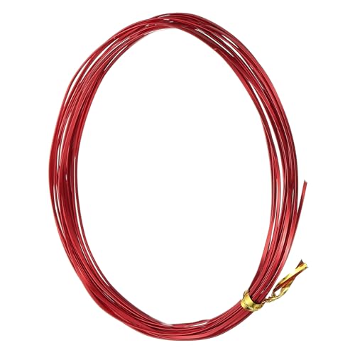 uxcell 1 Rolls 24 Gauge Flat Aluminum Wire, 16.40 ft Soft Craft Wire for Flower Bonsai Crafts Carving DIY Bezel Sculpting Gem Metal Wrap, Red - color: Red, size: 24 Gauge 1mm
