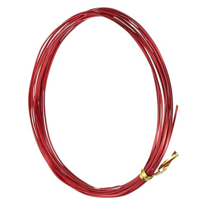 uxcell 1 Rolls 24 Gauge Flat Aluminum Wire, 16.40 ft Soft Craft Wire for Flower Bonsai Crafts Carving DIY Bezel Sculpting Gem Metal Wrap, Red - color: Red, size: 24 Gauge 1mm