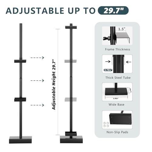 31.5"H Adjustable Tabletop Picture Frame Stand, Tabletop Easel Stand, Black - color: Black