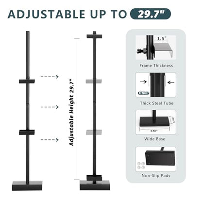 31.5"H Adjustable Tabletop Picture Frame Stand, Tabletop Easel Stand, Black - color: Black