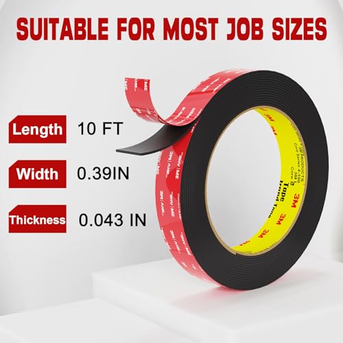 tapify Double Sided Tape Heavy Duty 0.39 x 10FT - size: 0.39IN x 10FT