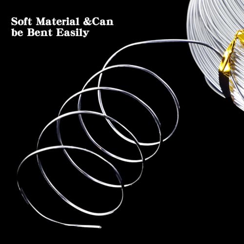Tecunite 1 Roll Aluminum Wire Silver Craft Wire for Sculpting 1000ft 1.5 mm