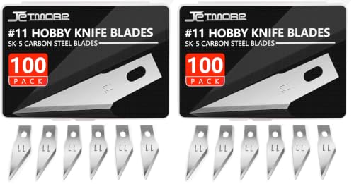 JETMORE 200 Pack Exacto Knife Blades, Hobby Knife Blades for Carving & DIY - size: #11 (Pack of 2)