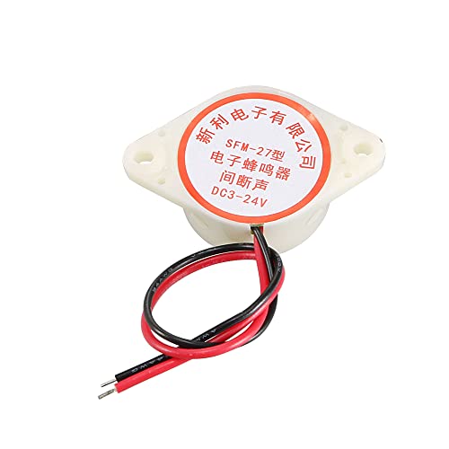 uxcell 2pcs HYT-3015B DC 3-24V 80dB Intermittent Sound Piezoelectric Buzzer