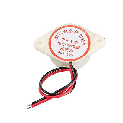 uxcell 2pcs HYT-3015B DC 3-24V 80dB Intermittent Sound Piezoelectric Buzzer