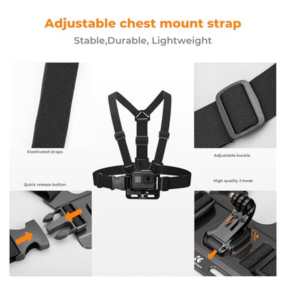 K&F CONCEPT Action Camera Accessories Set for GoPro Hero 13-4 Mission 1 Pro