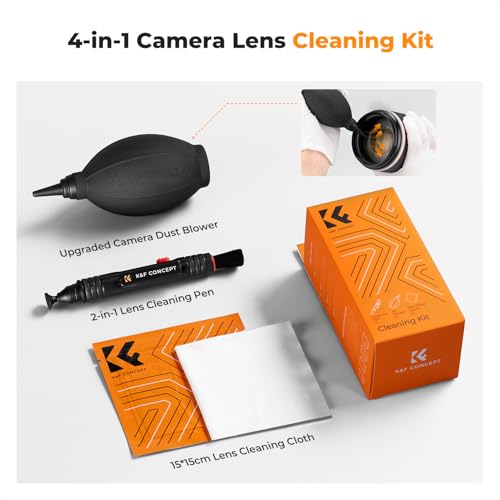 K&F CONCEPT 4 in 1 Camera Lens Cleaning Kit for Photography Beginner