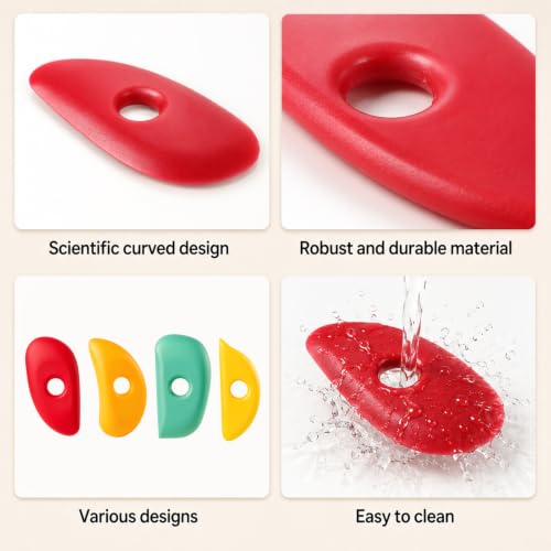 4 PCS Silicone Rib Pottery, Clay Sculpting Tools Pottery Trimming Tools
