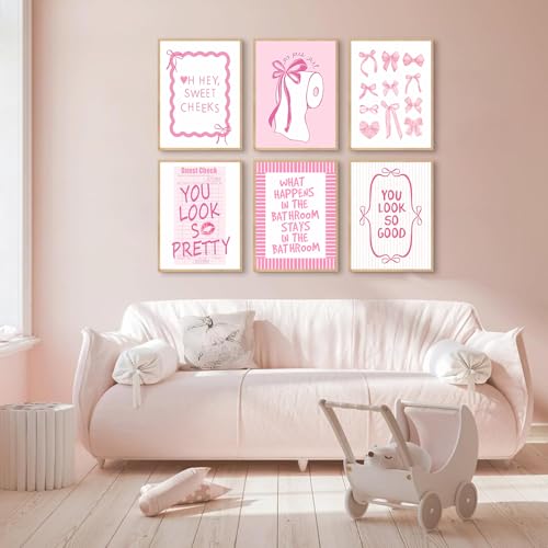 6pack pink bow Diamond Art Kits for Adult Diamond Painting Kit for Beginner - color: DP03545