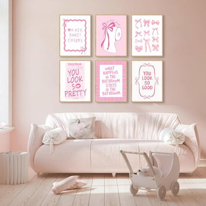 6pack pink bow Diamond Art Kits for Adult Diamond Painting Kit for Beginner - color: DP03545
