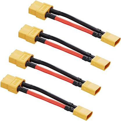 XT30 Male to XT60 Female Plug Connector,XT60-XT30 Extension Cable - size: XT60 Female-XT30 Male