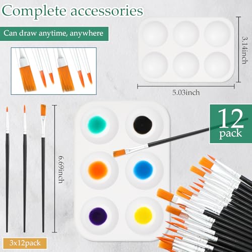 Ctosree 12 Sets Pre Drawn Canvas Kit for Painting,Mixed Style,8 x 8 in - size: 8 x 8 in, style: Mixed Style