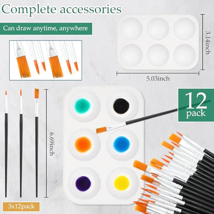 Ctosree 12 Sets Pre Drawn Canvas Kit for Painting,Mixed Style,8 x 8 in - size: 8 x 8 in, style: Mixed Style