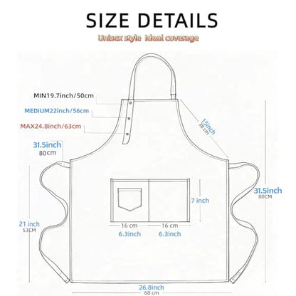 Aprons for Women Men, Water-Resistant Kitchen Aprons for Cooking - color: Red