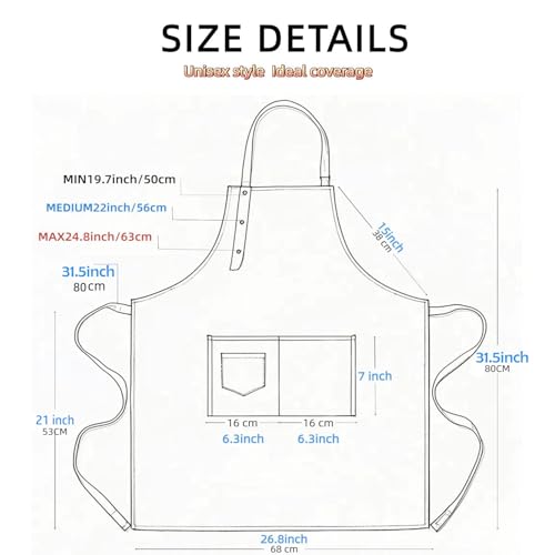 Aprons for Women Men, Water-Resistant Kitchen Aprons for Cooking - color: Blue