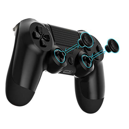 eXtremeRate ThumbsGear Interchangeable Ergonomic Thumbstick for PS5 Controller, for PS4 All Model Controller - 3 Height Domed and Concave Grips Adjustable Joystick - Black - color: Black
