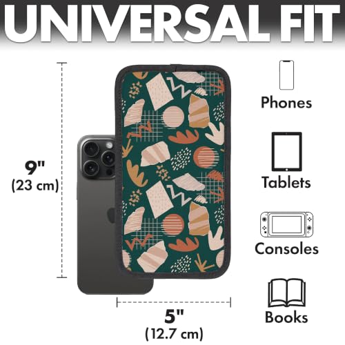 Flight Flap Airplane Phone Holder - Foldable Phone Stand for Plane Travel - color: Boho Green, size: Large