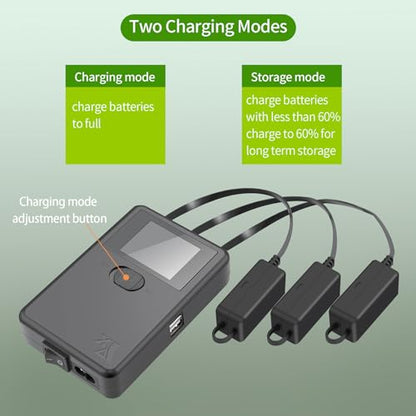 Hanatora Display Parallel Battery Charger with Storage Charge for DJI Mini 4 Pro,Mini 3/3 Pro,Fast Charging Three Batteries,Multi Hub Drone Accessories