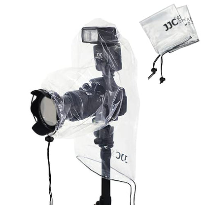 2PCS Clear Camera Rain Cover w Flash for Camera + Lens up to 6.3"x9.8"(DXL) - color: (2Pack)for Camera w Flash