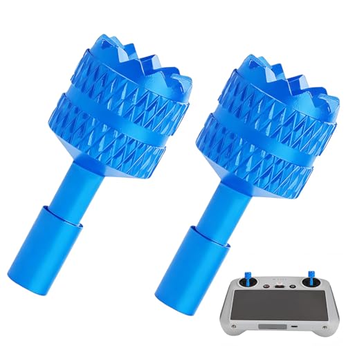 RC/RC2 Joystick Replacement, Aluminum Controller Sticks Compatible with DJI - color: Blue ＆ 2 Pcs