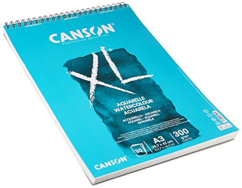 CANSON XL Watercolour 300gsm A3 Paper CP 30 White Sheets - size: A3