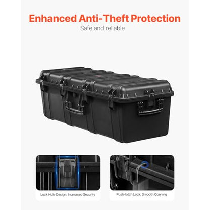 VEVOR Dry Box, Waterproof Hard Case with Pre-Cut Foam, 44 x 16 x 13.5inch - size: 112x41x34 cm