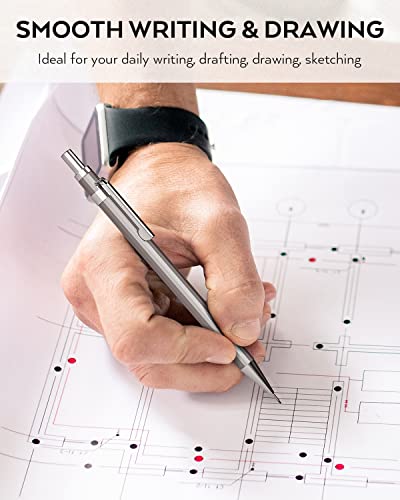 Nicpro 8 Pack 0.5mm & 0.7mm Metal Mechanical Pencil Set, MB1000 - style: 8 Pack （0.5mm & 0.7mm）