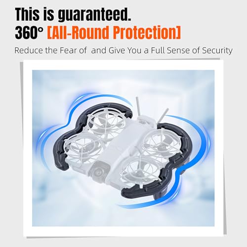 Propeller Guard Protector Bumper Ring for DJI NEO2 Drone, Protection Floatation Collision Guard, Buoyancy Propellers Blades Protective Prop Bumper Cover Case Compatible with NEO2 (Black) - color: Black
