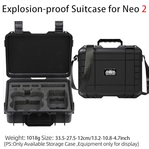 Neo 2 Hard Case, Waterproof Travel Carrying Case Storage Shoulder Bag for DJI Neo 2 Fly More Combo, RC-N3 Remote Controller and Accessories