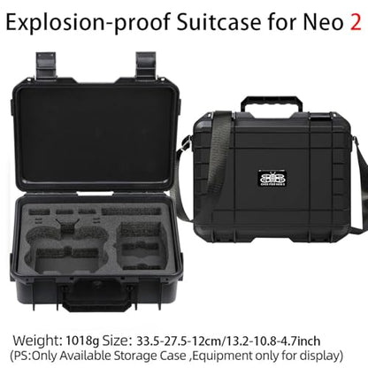 Neo 2 Hard Case, Waterproof Travel Carrying Case Storage Shoulder Bag for DJI Neo 2 Fly More Combo, RC-N3 Remote Controller and Accessories
