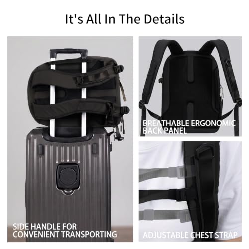 Besnfoto Lightweight Camera Backpack - Everyday Laptop Bag for DSLR Drone - color: Green, size: 16L