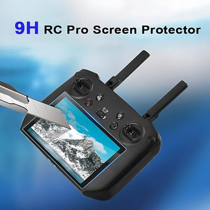 DJI RC Silicone Protective Cover+HD Screen Tempered Glass for DJI Mini 3/Mini 3 pro/Air 2s/Mavic 3 DJI RC Controller Protective Case(Black)