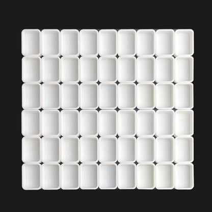 FCLUB 54PCS 2.5ml Refillable Watercolor Pans Empty Compatible with Holbein - color: White, size: 54 Pieces 2.5 ml Pans
