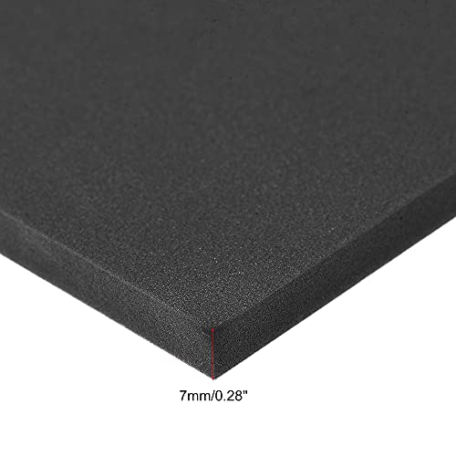 uxcell Black EVA Foam Sheets 10 x 10 Inch 7mm Thickness for Crafts DIY Projects, 4 Pcs