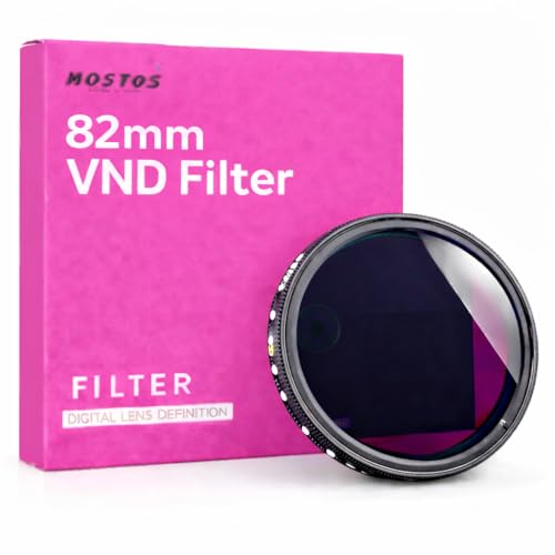 MOSTOS® - Variable ND Filter ND2 to ND400 (1–9 Stop) Adjustable Neutral Density Filter for DSLR & Mirrorless Cameras (82mm VND Filter) - size: 82mm VND Filter