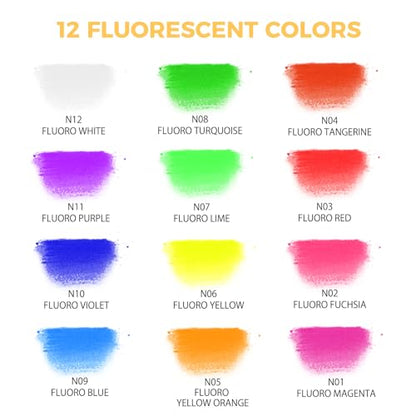 Artecho 12pcs Neon Soft Pastels, Square Chalk - style: 12 neon colors long