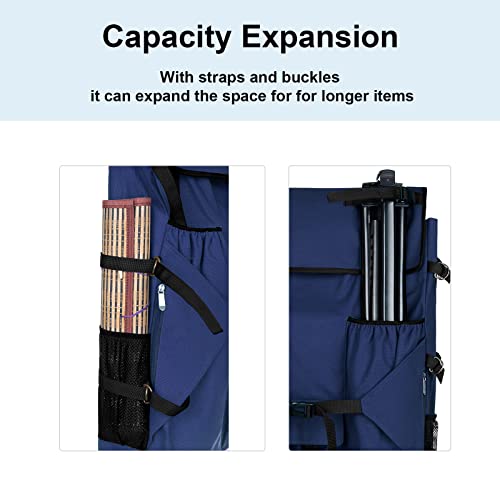 JJRING Heavy Duty Plein Air Artist Backpack With Handheld Strap, Blue - color: blue