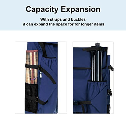 JJRING Heavy Duty Plein Air Artist Backpack With Handheld Strap, Blue - color: blue