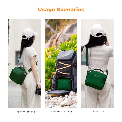 K&F CONCEPT Camera Sling Bag Small Crossbody Case - color: 07-Green