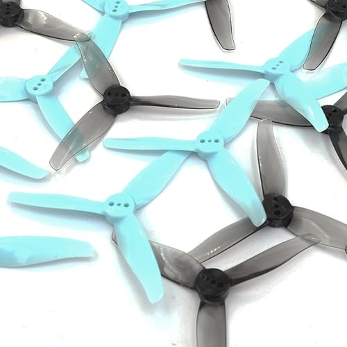 GEMFAN 3016 3-Blade 3inch Propeller Props for FPV Drone(Gray+Blue) - color: Gray+blue