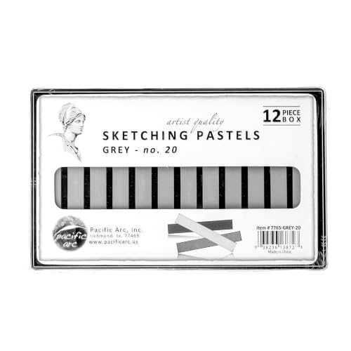 Pacific Arc - Sketching Pastel Set, 12-piece – Grey 20 – Blending & Shading - color: Grey 20