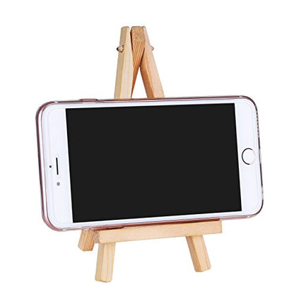 EBOOT 24 Pack Mini Wood Easels 6.25 Inch Tabletop Stand for Canvas Photo - size: 6.25 Inch