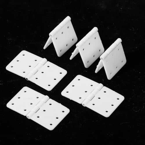 20 Pcs RC Plane Hinges, Nylon Hinges Remote Control Aircraft Hinge RC Plane Parts Small Hinge for Fixed Wing Model Airplane Square Loose-Leaf