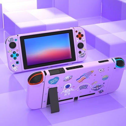 ECHZOVE Case for Nintendo Switch, Soft TPU Protective Cover, Purple - color: Purple