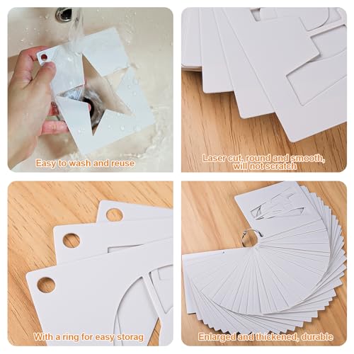 2 Inch Letter Stencils and Numbers: 42 PCS Symbol Alphabet Craft Stencils - size: 2 inch